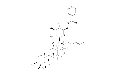 3-BETA,12-BETA,(20S)-TRIHYDROXY-DAMMAR-24-ENE-20-O-BETA-D-GLUCOPYRANOSYL-6'-BENZOYLESTER