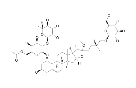 #40;26-O-BETA-D-GLUCOPYRANOSYL-22-XI-METHOXY-1-BETA,3-BETA,26-TRIHYDROXY-(25R)-FUROST-5-ENE-1-O-ALPHA-L-RHAMNOPYRANOSYL-(1->2)-6-O-ACETY-BETA-D-GALACTOPYRANOSI