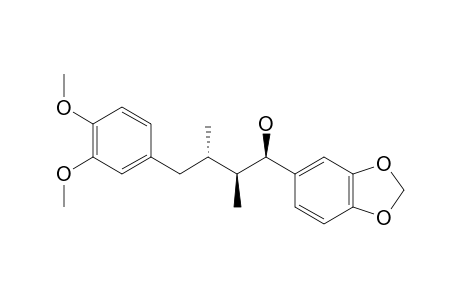 REL-(7S,8S,8'R)-3',4'-DIMETHOXY-3,4-METHYLENEDIOXYLIGNAN-7-OL