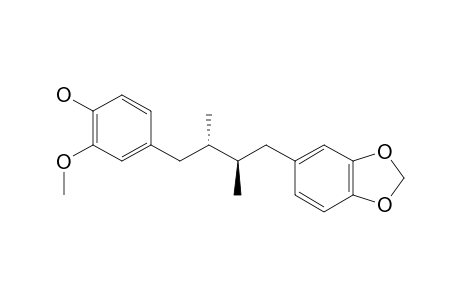 (2R,3S)-DIMETHYL-1-(4-HYDROXY-3-METHOXYPHENYL)-4-(3,4-METHYLENEDIOXYPHENYL)-BUTAN