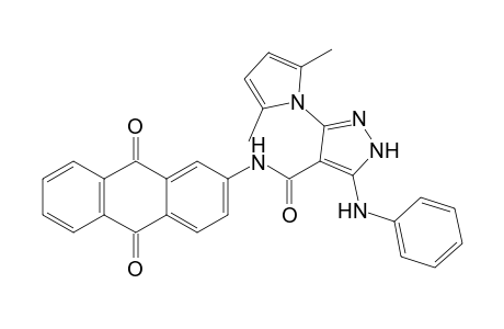 3-(2,5-dimethyl-pyrrol-1-yl)-5-phenylamino-1H-pyrazole-4-carboxylic acid (9,10-dioxo-9,10-dihydro-anthracen-2-yl)-amide