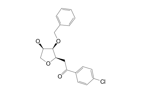 2-(2-O-BENZYL-1,4-ANHYDRO-BETA-D-ARABINOFURANOSYL-1-YL)-1-(4-CHLOROPHENYLETHANE)-1-ONE;MAJOR-ANOMER