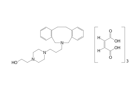 4-[3-(5,7,12,13-tetrahydro-6H-dibenz[c,g]azonin-6-yl)propyl]-1-piperazineethanol, maleate(1:3)(salt)