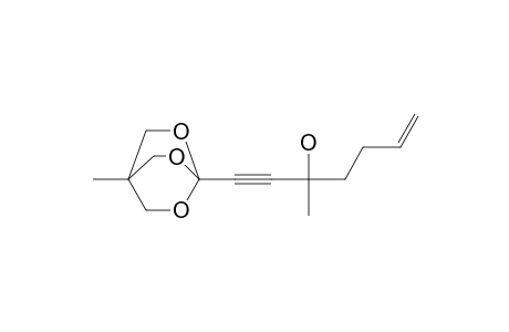 3-methyl-1-(1-methyl-3,5,8-trioxabicyclo[2.2.2]octan-4-yl)hept-6-en-1-yn-3-ol