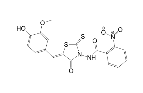 benzamide, N-[(5Z)-5-[(4-hydroxy-3-methoxyphenyl)methylene]-4-oxo-2-thioxothiazolidinyl]-2-nitro-