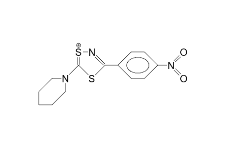 3-(4-Nitro-phenyl)-5-piperidino-1,4,2-dithiazolium cation