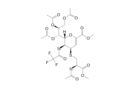 #27B;METHYL-7,8,9-TRI-O-ACETYL-2,6-ANHYDRO-3,5-DIDEOXY-4-S(-S-2-ACETYLAMINO-2-METHOXYCARBONYLETHYL)-4-THIO-5-[(TRIFLUOROACETYL)-AMINO]-D-GLYCERO-D-TALO-