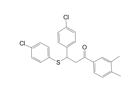 3-(4-Chlorophenyl)-3-[(4-chlorophenyl)sulfanyl]-1-(3,4-dimethylphenyl)-1-propanone