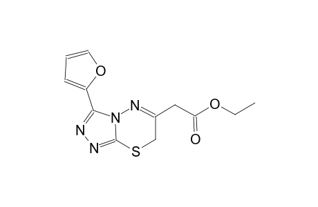 7H-[1,2,4]triazolo[3,4-b][1,3,4]thiadiazine-6-acetic acid, 3-(2-furanyl)-, ethyl ester