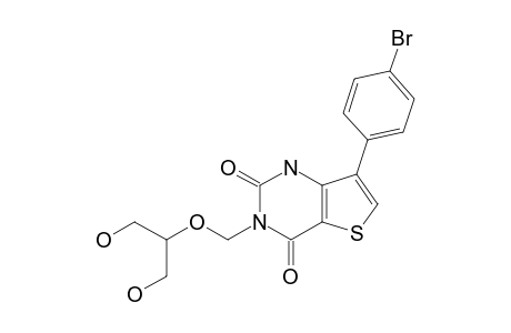 3-[2-HYDROXY-1-(HYDROXYMETHYL)-ETHOXYMETHYL]-7-(4-BrOMOPHENYL)-THIENO-[3,2-D]-PYRIMIDINE-2,4-DIONE