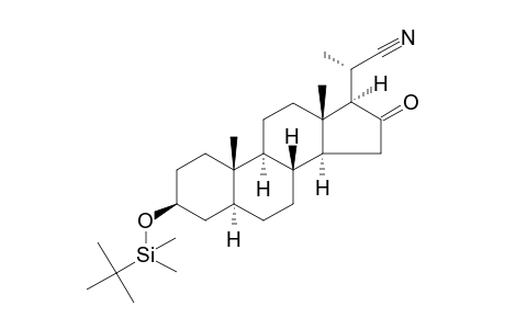 (20S)-3.beta.-(Dimethyl(t-butyl)silyloxy]-16-oxo-5.alpha.-pregnane-20-carbonitrile