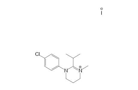 1-(4-CHLOROPHENYL)-2-ISOPROPYL-3-METHYL-1,4,5,6-TETRAHYDROPYRIMIDINIUM-IODIDE