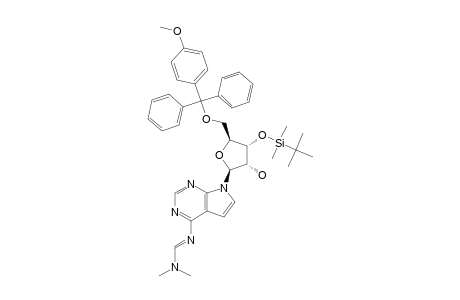 4-[[(DIMETHYLAMINO)-METHYLIDENE]-AMINO]-7-[3-O-[(1,1-DIMETHYLETHYL)-DIMETHYLSIL5-O-(4-METHOXYTRITYL)-BETA-D-RIBOFURANOSYL]-7H-PYRROLO-[2,3-D]-PYRIMIDINE;COMPOU