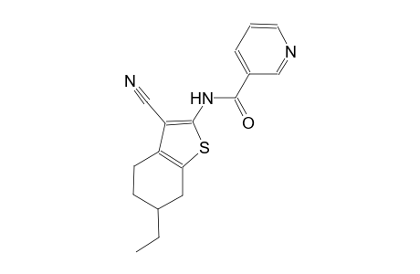 N-(3-cyano-6-ethyl-4,5,6,7-tetrahydro-1-benzothien-2-yl)nicotinamide