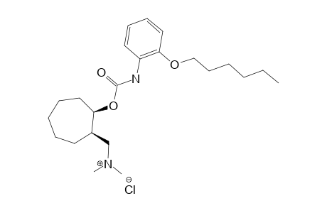 (+/-)-(CIS)-N,N-DIMETHYL-2-(2-HEXYLOXY-PHENYL-CARBAMOYLOXY)-CYCLOHEPTHYL-METHYLAMMONIUM-CHLORIDE