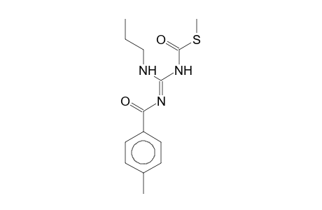 N-(N'-propyl-N-p-toluoyl-amidino)thiocarbamic acid S-methyl ester