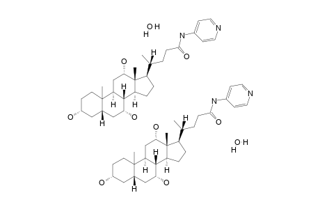 3-ALPHA,7-ALPHA,12-ALPHA-TRIHYDROXY-5-BETA-CHOLAN-24-OIC-N-(PYRIDIN-4-YL)-AMIDE-HYDRATE