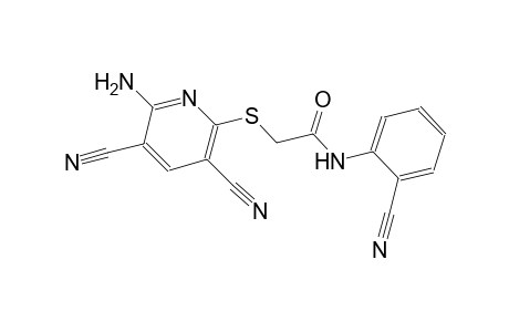 2-[(6-amino-3,5-dicyano-2-pyridinyl)sulfanyl]-N-(2-cyanophenyl)acetamide