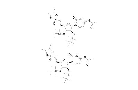 DIETHYL-[1'-(5',6'-DIDEOXY-2',3'-DI-O-TERT.-BUTYLDIMETHYLSILYL-BETA-D-ARABINO-5'-HEXENOFURANOSYL)-4-N-ACETYLCYTOSYL]-6'-PHOSPHONATE