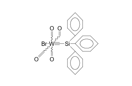 trans-Bromotetracarbonyl-triphenylsilylcarbyne tungsten