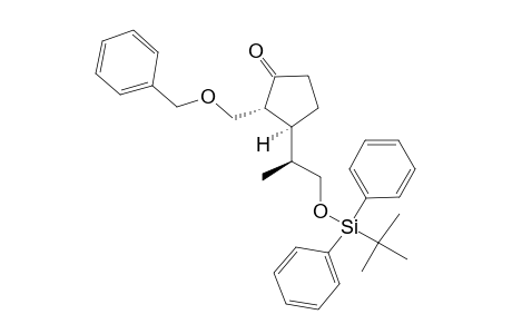 2-BENZYLOXYMETHYL-3-[2-(TERT.-BUTYLDIPHENYLSILANYLOXY)-1-METHYL-ETHYL]-CYCLOPENTANONE