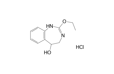 4,5-dihydro-2-ethoxy-1H-1,3-benzodiazepin-5-ol, monohydrochloride