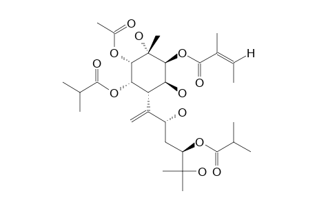 4.alpha.-Acetyl-2.beta.-angeloyl-5.alpha.,10-diisobutyryl-1.beta.,3.alpha.,8,11-tetrahydroxy-Bisabolene