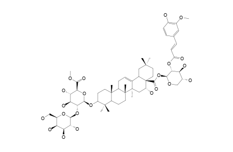 TRAGOPOGONOSIDE-H;3-O-BETA-[GALACTOPYRANOSYL-(1->2)-(6-O-METHYL)-GLUCURONOPYRANOSYL]-ECHINOCYSTIC-ACID-28-O-[2-FERULOYLOXY-XYLOPYRANOSYL]-ESTER