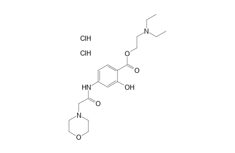 4-(2-MORPHOLINOACETAMIDO)SALICYLIC ACID, 2-(DIETHYLAMINO)ETHYL ESTER, DIHYDROCHLORIDE