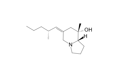 6-(2'-Methylpentylidene)-8-methyl-8-hydroxy-indolizidine