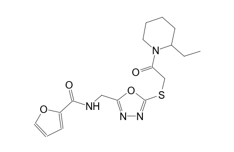 2-furancarboxamide, N-[[5-[[2-(2-ethyl-1-piperidinyl)-2-oxoethyl]thio]-1,3,4-oxadiazol-2-yl]methyl]-