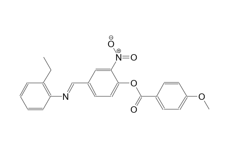 benzoic acid, 4-methoxy-, 4-[(E)-[(2-ethylphenyl)imino]methyl]-2-nitrophenyl ester