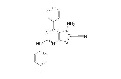 5-Amino-4-phenyl-2-p-tolylamino-thieno[2,3-d]pyrimidine-6-carbonitrile