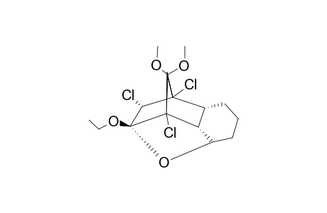 (+/-)-(1S*,3R*,4S*,5S*,7S*,8R*,9R*)-4,5,7-TRICHLORO-3-ETHOXY-2-OXATETRACYCLO-[6.4.0.0(3,7).0(5,9)]-DODECAN-6-ONE-DIMETHYLKETAL