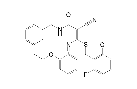 2-propenamide, 3-[[(2-chloro-6-fluorophenyl)methyl]thio]-2-cyano-3-[(2-ethoxyphenyl)amino]-N-(phenylmethyl)-, (2E)-