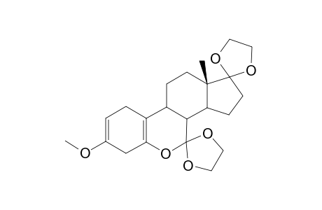 (+/-)-7,7:17,17-BIS-(ETHYLENEDIOXY)-3-METHOXY-6-OXA-8-ALPHA-ESTRA-2,5(10)-DIENE