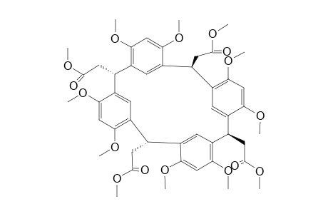 #2B;R-2,C-8,T-14,T-20-TETRA-(CARBOMETHOXYMETHYL)-PENTACYClO-[19.3.1.1^3,7.1^15,19]-OCTACOSA-1(25),3,5,7(28),9,11,13(27),15,17,19(26),21,23-DODECAEN-4,6,10,12,1