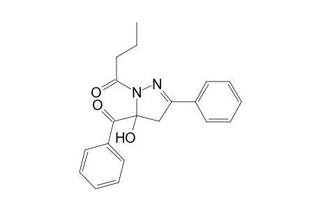 1-(5-Benzoyl-5-hydroxy-3-phenyl-4,5-dihydro-1H-pyrazol-1-yl)butan-1-one