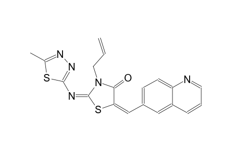 4-thiazolidinone, 2-[(5-methyl-1,3,4-thiadiazol-2-yl)imino]-3-(2-propenyl)-5-(6-quinolinylmethylene)-, (2E,5E)-