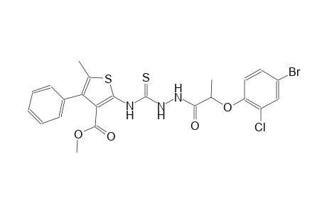 methyl 2-[({2-[2-(4-bromo-2-chlorophenoxy)propanoyl]hydrazino}carbothioyl)amino]-5-methyl-4-phenyl-3-thiophenecarboxylate