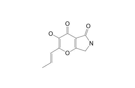 PYRANONIGRIN_S;3-HYDROXY-2-[(1-E)-PROP-1-ENYL]-6,7-DIHYDROPYRANO-[2.3-C]-PYRROLE-4,5-DIONE