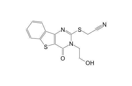 {[3-(2-hydroxyethyl)-4-oxo-3,4-dihydro[1]benzothieno[3,2-d]pyrimidin-2-yl]sulfanyl}acetonitrile