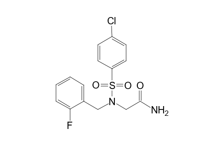 2-[(4-chlorophenyl)sulfonyl-[(2-fluorophenyl)methyl]amino]acetamide