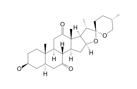 (25R)-3-BETA-HYDROXY-5-ALPHA-SPIROSTAN-7,12-DIONE