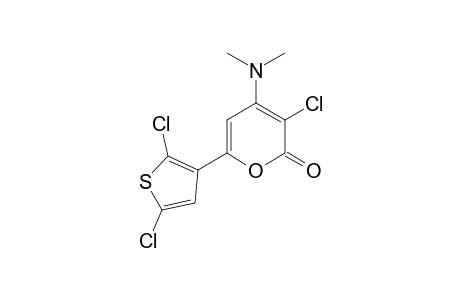 3-chloro-6-(2,5-dichloro-3-thienyl)-4-(dimethylamino)-2H-pyran-2-one