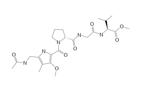 #10;(2-[2-([1-[5-(ACETYLAMINO-METHYL)-3-METHOXY-4-METHYL-1H-PYRROLE-2-CARBONYL]-PYRROLIDINE-2-CARBONYL]-AMINO)-ACETYLAMINO]-4-METHYL-PENTANOIC-ACID-METHYLESTER