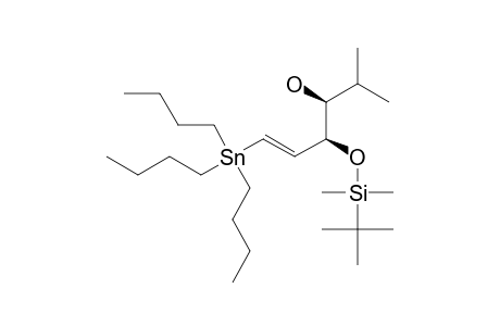 (1E,3R*,4R*)-3-[(TERT.-BUTYLDIMETHYLSILYL)-OXY]-5-METHYL-1-(TRIBUTYLSTANNYL)-HEX-1-ENE-4-OL