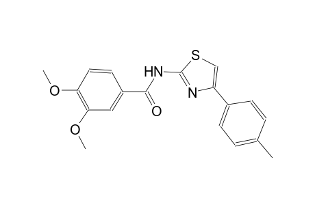 3,4-dimethoxy-N-[4-(4-methylphenyl)-1,3-thiazol-2-yl]benzamide