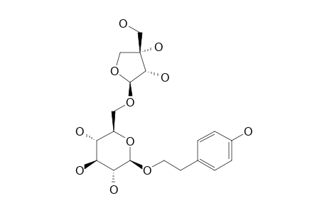 OSMANTHUSIDE-H;2-(4-HYDROXYPHENYL)-ETHYL-BETA-D-APIOFURANOSYL-(1->6)-BETA-D-GLUCOPYRANOSIDE