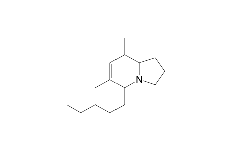 5-Pentyl-6,8-dimethyl-6,7-dehydroizidine